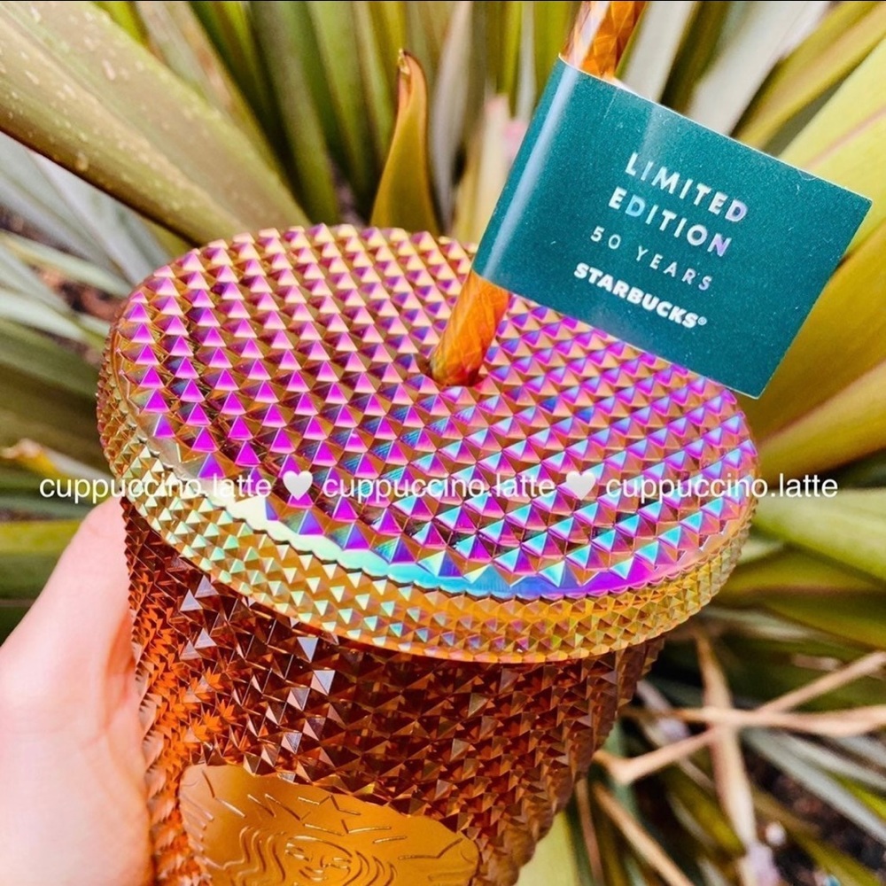 ✨NEW SET✨Starbucks 50th Anniversary Honeycomb Venti & Grande Studded Tumblers - Picture 6 of 14